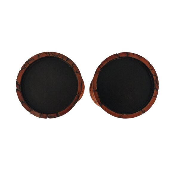 Unique Burned Wood Candle Holders Signed And Numbered By The Artist - Picture 5 of 9